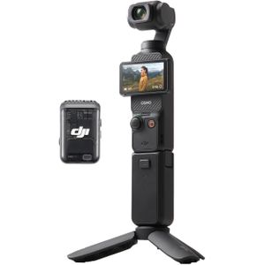 Dji Osmo Pocket 3 Creator Combo, 1'' CMOS, 4K Resolution/120fps Vlog Camera, 3-Axis Stabilization, Face/Object Tracking, Mic Included for Clear Sound, Digital Camera for YouTube