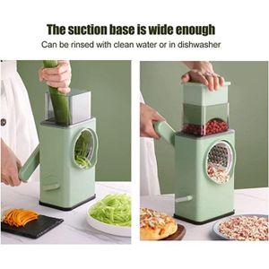 Trancheur de légumes multifonctionnel, 4 lames interchangeables, manuel