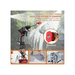Nettoyeur de pistolet à eau électrique haute pression sans fil pour lavage de voiture, Machine à laver Portable, buse de mousse de pulvérisation 48V sans fil + 3 batterie au lithium