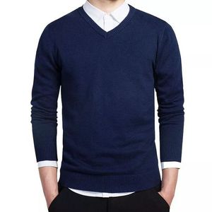 Pull col V - Bleu Marine