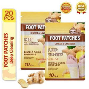 Disunie 20 Patchs pour les pieds Nettoyage En Profondeur - Gingembre & Lavande