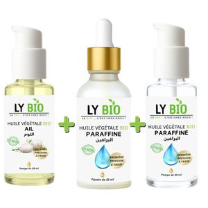 LY BIO PACK HUILE AIL 50ML - POMPE + HUILE PARAFFINE 50ML - PIPETTE + HUILE PARAFFINE 50ML - POMPE