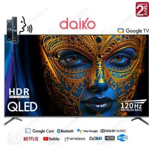 Daiko SMAT TV 50" QLED Google Gaming TV 120 Hz  Metal Frameless 4K 