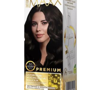Teinture capillaire MAXX DELUXE Premium, CHATAIN FONCE 3.0 
