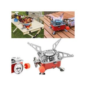 Réchaud portable de camping et d'aventure en plein air/rouge