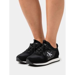 L.A. Girl Baskets Noir Pour Femme Runner Sock Laceup