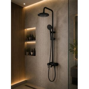 Ferri Ensemble colonne douche avec mitigeur douche pour salle de bain couleur noir