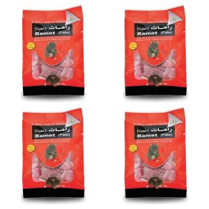 Lot de 4 - Pâte Anti-Rongeurs - Appât Toxique pour Rats et Souris - Usage Domestique et Extérieur