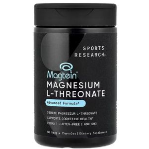 Sports Research Sports Research, Magtein®, Magnesium L-Threonate, 90 Veggie Capsules (666 mg per Capsule)