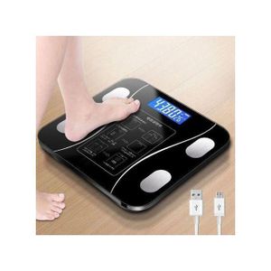 ميزان ذكي لقياس دهون الجسم، محلل الجسم الكامل، LED، بلوتوث