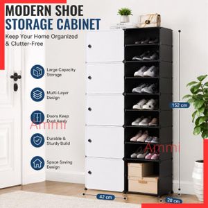 Armoire de rangement moderne pliable durable pour chaussures, Organisateur de chaussures portable ,Meuble à chaussures moderne et simple à plusieurs niveaux, anti-poussière
