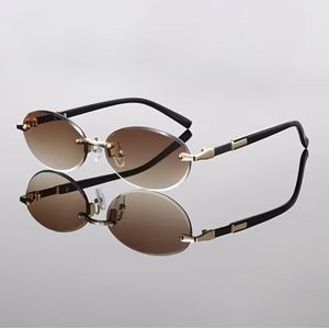 lunettes ovales sans monture et légères pour femmes ,Design Élégant à la Mode