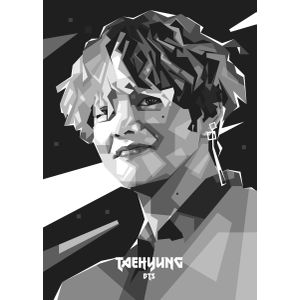 Taehyung bts bw wpap  Poster Chambre Haute Qualité
