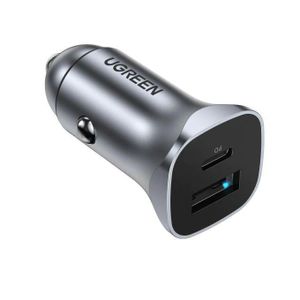 Ugreen Chargeur Voiture Rapide 2 Ports 30W (USB-C + USB-A)