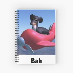 Dog of Wisdom - "Bah" Spiral Notebook Bloc note