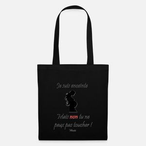 je suis enceinte mais non tu ne peux pas toucher- , حقيبة تسوق قماشية 35 × 40 سم - حقيبة اليد