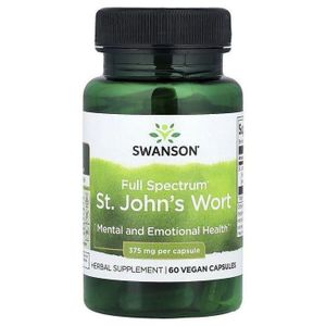 Swanson Millepertuis à Spectre Complet - 60 60 60 60 Gélules Végétariennes - Plante Calmante anti 375mg