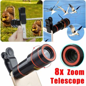 Viseur 8x télescope Zoom lentille de téléphone Portable Mini objectif  oculaire grand Angle Portable avec support universel se connecter au  téléphone, ✓ Meilleur prix au Maroc et ailleurs