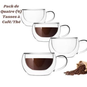 Mirka 6 Tasses double paroi 350ml - Grand format - Jus et Thé