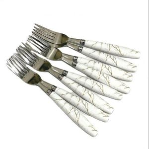 Set de 6 fourchettes de table en acier inoxydable, Belles fourchettes design