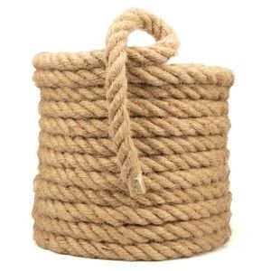 Corde de Jute Naturelle 32mm Épaisse (50m) – Gros Diamètre pour Décoration, Garde-Corps Escalier, Aménagement Jardin, CrossFit & Artisanat Handmade