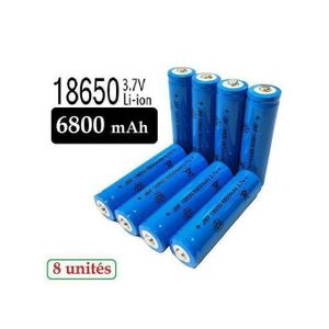 Lot de 8 batteries 3 7V 18650 Li ion rechargeables 6800 mah sans