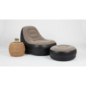 Multi Canapé gonflable en PVC floqué, fauteuil relax pliable et portable pour une sieste en intérieur ou en extérieur