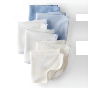 Débarbouillettes Bébé Garçon - Coton Doux Hypoallergénique - Pour Peau Sensible & Usage Quotidien - Lot de 6