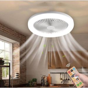 Plafonnier Ventilateur de Plafond Intelligent – Lampe LED avec Ventilateur Intégré Silencieux pour Chambre et Salon
