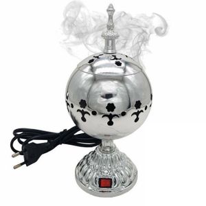 Encensoir électrique en métal avec bouton /Petit Brûleur d'encens élégant