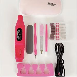 مجموعة مانيكير وباديكير احترافية مع مصباح UV/LED