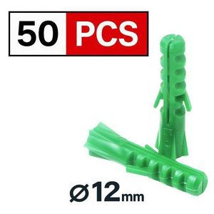 50 Chevilles à Expansion 12 mm Vertes – Fixation Murale
