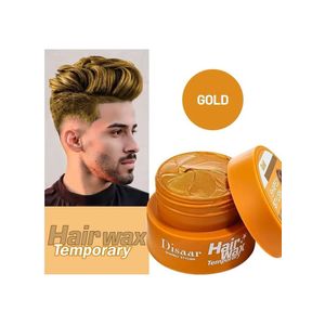 Disaar Cire Coiffante & Coloration Temporaire Hair Wax Temporary (80g) Teinte Or / Gold (Fixation & Eclat Instantané)