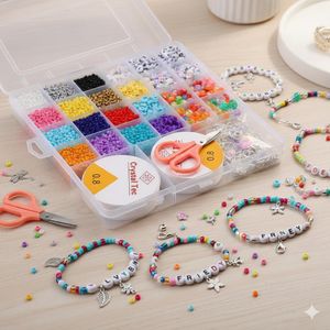 Pack à perles en agate pour fabrication de bijoux – Bracelets, colliers, 