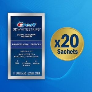 Crest 3D Whitestrips professionnel effets Level 18 : 40 bandes = 20 Sachets = 20 traitements pour 20 jours