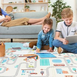 Bébé enfants dessin animé épais pliant confortable tapis de jeu