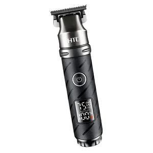 Htc Tondeuse à cheveux professionnelle AT-560 hommes Corps robuste en alliage de zinc lames en métallurgie des poudres utilisation sans fil écran LED tondeuse électrique rechargeable pour coiffeurs et usage domestique