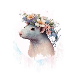 Pet mouse rat painting  Poster Chambre Haute Qualité