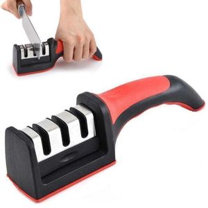 Affûteur de Couteaux Manuel à 3 Fentes – Poignée Antidérapante – Affûtage Rapide et Efficace