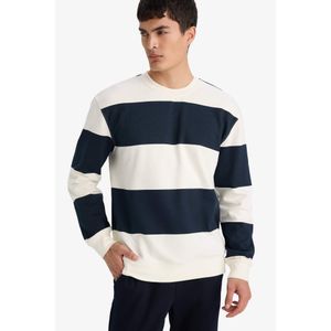 Defacto Sweatshirt rayé à col rond
