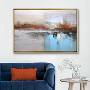 Tableau décoratif - City Reflections - Premium – Doré Satin - L96 x H66 cm