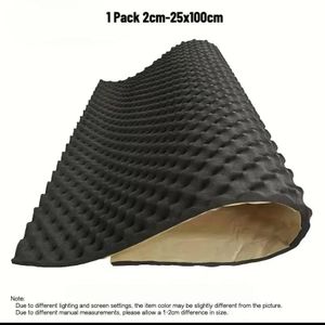 PINMOAP Panneaux noirs d'épaisseur de coton d'isolation insonorisante auto-adhésifs haute densité pour murs isolation d'insonorisation pour voiture