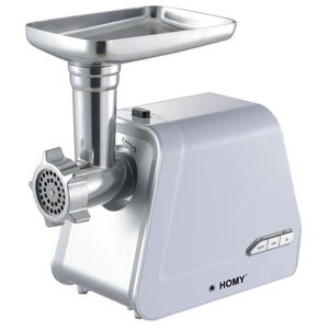 Homy Hachoir à Viande puissant avec Fabricant de Saucisses BLANC.