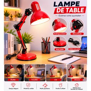 Lampe de Bureau Articulée Noire – Design Moderne et Élégant
