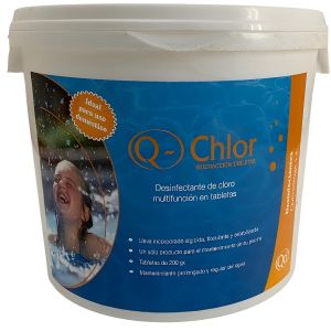 Chlore en Galets - Multifonction - Désinfection Piscine - Blanc 5 Kg