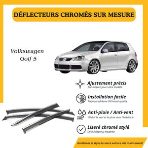 Déflecteur d’air noir et chromé Volkswagen Golf 5