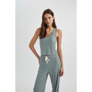Defacto Haut en maille Coupe régulière Femme Bleu terne