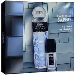 Coffret Parfum Homme L’Uomo Saphir 200ML + 30ML – Eau de Parfum Longue Tenue Élégante & Cadeau Idéal Homme