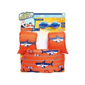 Bestway Ensemble gilet de sauvetage et lunettes de sauvetage, orange