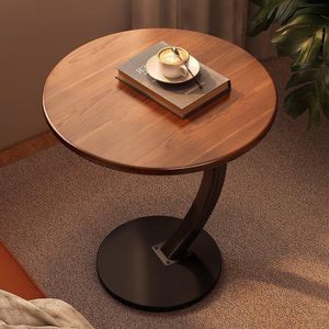 Table d'Appoint Ronde Design en Forme C – Petite Table Basse Moderne pour Salon, Chambre à Coucher et Bureau – Table d'Extrémité Industrielle Multifonction – Support Café, Ordinateur Portable, Décoration Intérieure